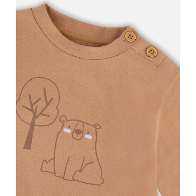 Organic Cotton Pant and Top Set, Beige Tree Print - Mixed Apparel Set - 4