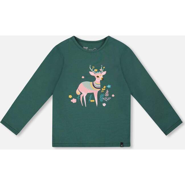 Organic Cotton Long Sleeve T-Shirt, Dark Green