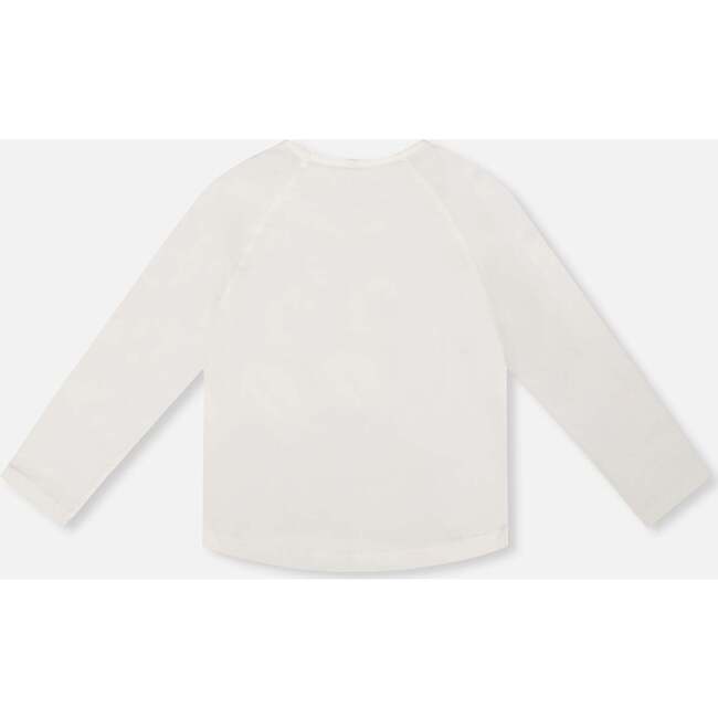Organic Cotton T-Shirt Off White with Llama, Off-White - T-Shirts - 4