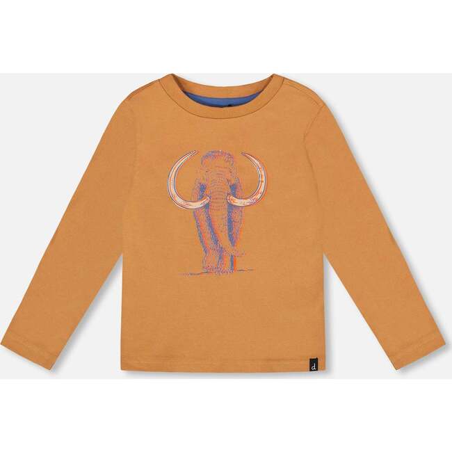 Organic Cotton Long Sleeve T-Shirt, Cashew Brown