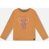 Organic Cotton Long Sleeve T-Shirt, Cashew Brown - T-Shirts - 1 - thumbnail