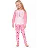 Organic Cotton Two-Piece Pajamas, Pink Forest - Pajamas - 2