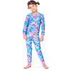 Organic Cotton Two-Piece Pajamas, Rainbow Heart Print - Pajamas - 2