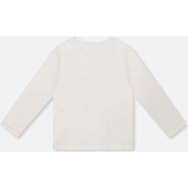 Organic Jersey T-Shirt with Teddy Bears, Off-White - T-Shirts - 3