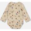 Organic Cotton Onesie, Beige Tree Print - Onesies - 3