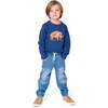 Organic Cotton Long Sleeve T-Shirt, Blue - T-Shirts - 2