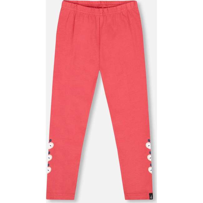 Organic Cotton Leggings with Apples, Red