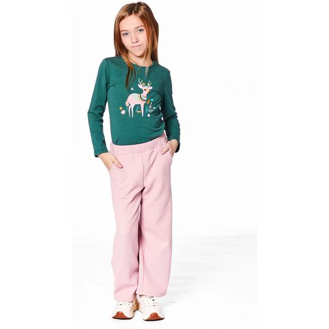 Organic Cotton Long Sleeve T-Shirt, Dark Green - T-Shirts - 3