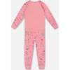 Organic Cotton Two-Piece Pajamas, Pink Cat Print - Pajamas - 3