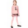 Organic Cotton Leggings with Unicorn Print, Dusty Pink - Leggings - 2