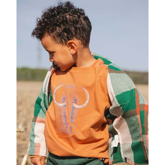 Organic Cotton Long Sleeve T-Shirt, Cashew Brown - T-Shirts - 2