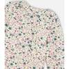Organic Cotton Long Sleeve Romper, Off-White Floral - Rompers - 3