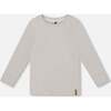 Organic Cotton Jersey Pocket T-Shirt, Heather Beige Gray - T-Shirts - 1 - thumbnail