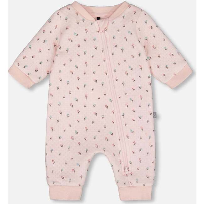 Organic Cotton One-Piece and Baby Romper, Pink Mini Floral
