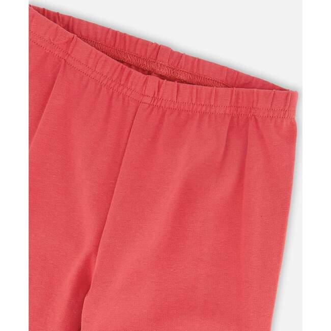 Organic Cotton Leggings with Apples, Red - Leggings - 3