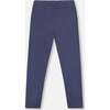 Organic Cotton Leggings Navy Blue with Hearts, Navy Blue - Leggings - 2