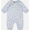 Organic Cotton One-Piece and Baby Romper, Blue Bear Print - Rompers - 1 - thumbnail