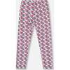 Organic Cotton Leggings, Blue Apple Print - Leggings - 3