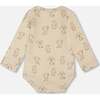 Organic Cotton Onesie, Beige Puppy Print - Onesies - 2
