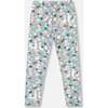 Organic Cotton Leggings, Blue Llama Print - Leggings - 3