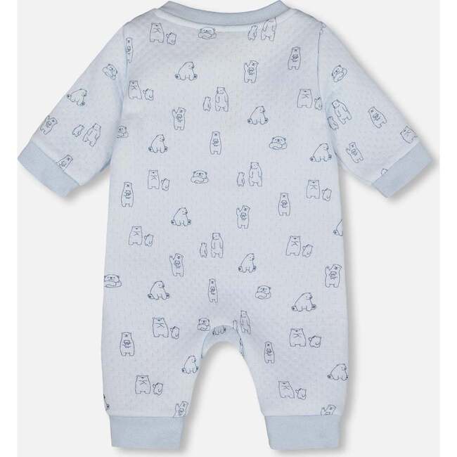 Organic Cotton One-Piece and Baby Romper, Blue Bear Print - Rompers - 2