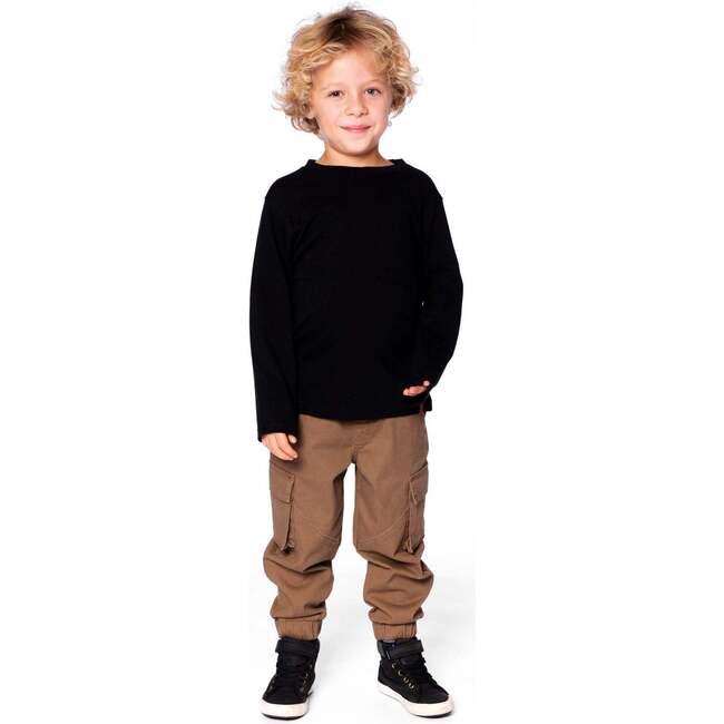 Organic Cotton Jersey Pocket T-Shirt, Black - T-Shirts - 2