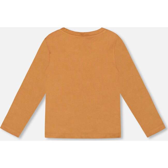 Organic Cotton Long Sleeve T-Shirt, Cashew Brown - T-Shirts - 4