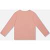Organic Cotton Long Sleeve T-Shirt with Sequin Unicorn, Dusty Pink - T-Shirts - 3