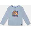 Organic Cotton Long Sleeve T-Shirt, Light Blue - T-Shirts - 1 - thumbnail