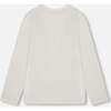 Organic Cotton Long Sleeve T-Shirt with Hot Chocolate, Off-White - T-Shirts - 3