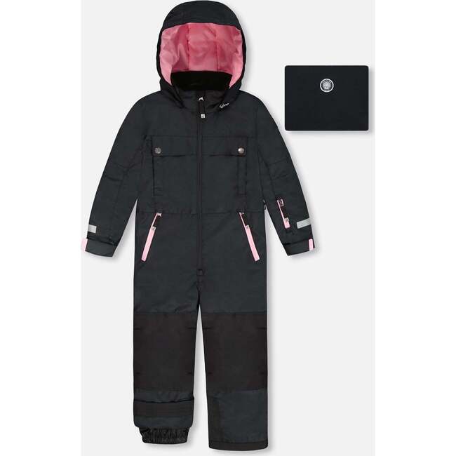 One-Piece Teknik Snowsuit with Pink, Black