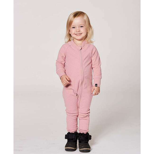One-Piece Thermal Underwear, Dusty Pink - Underwear - 2