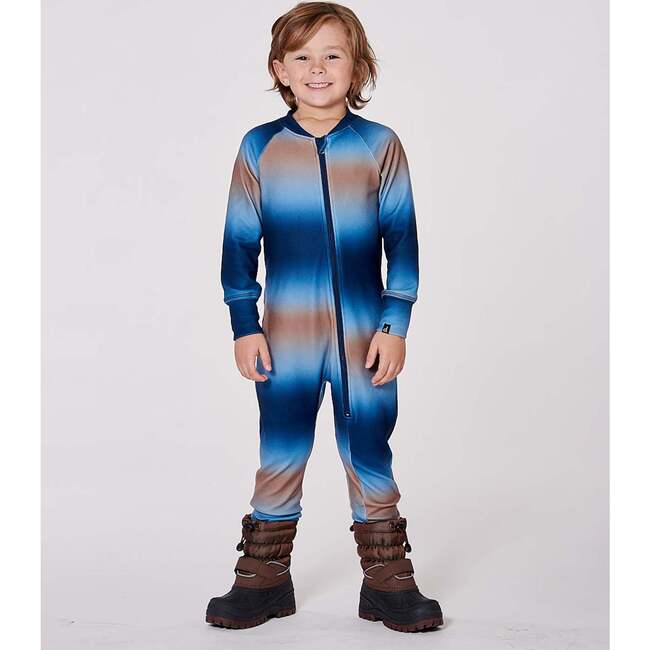 One-Piece Thermal Underwear Blue and Beige Gradient, Blue & Beige Gradient - Underwear - 2