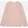 Organic Cotton Long Sleeve T-Shirt with Big Flowers, Light Pink - T-Shirts - 4