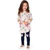 Organic Cotton Jersey Leggings with Cats, Dark Blue - Leggings - 3