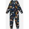 One-Piece Thermal Underwear, Black Dinosaur Print - Underwear - 3