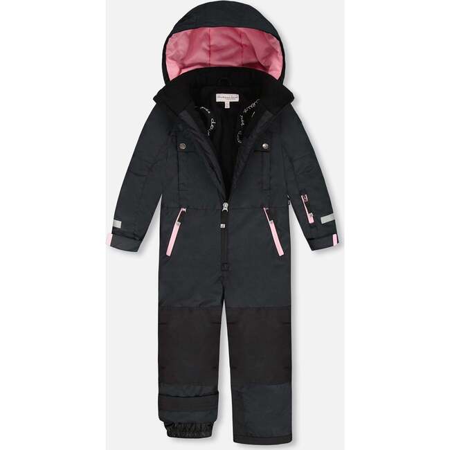 One-Piece Teknik Snowsuit with Pink, Black - Snowsuits - 3