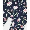 One-Piece Thermal Underwear, Navy Flower Print - Underwear - 4