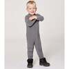 One-Piece Thermal Underwear, Dark Heather Gray - Underwear - 2