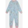 Organic Cotton Interlock One-Piece Pajama, Blue Dog Print - Pajamas - 1 - thumbnail