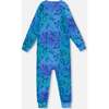 One-Piece Thermal Underwear, Blue Gradient Dinosaur Print - Underwear - 3