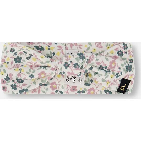Organic Cotton Headband, Off-White Floral
