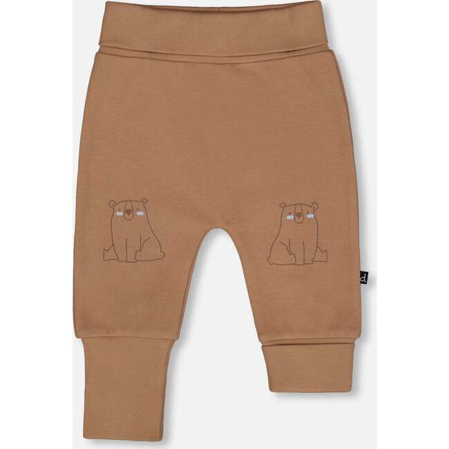Organic Cotton Evolutive Pants with Bears, Brown