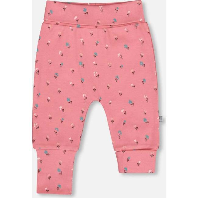 Organic Cotton Evolutive Pant, Pink Floral