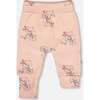 Organic Cotton Evolutive Pant, Pink Cat Print - Pants - 1 - thumbnail