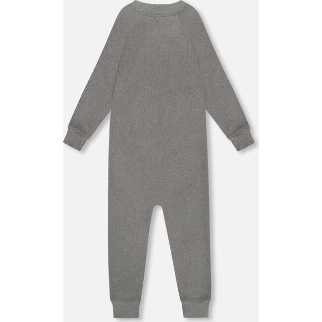 One-Piece Thermal Underwear, Dark Heather Gray - Underwear - 3