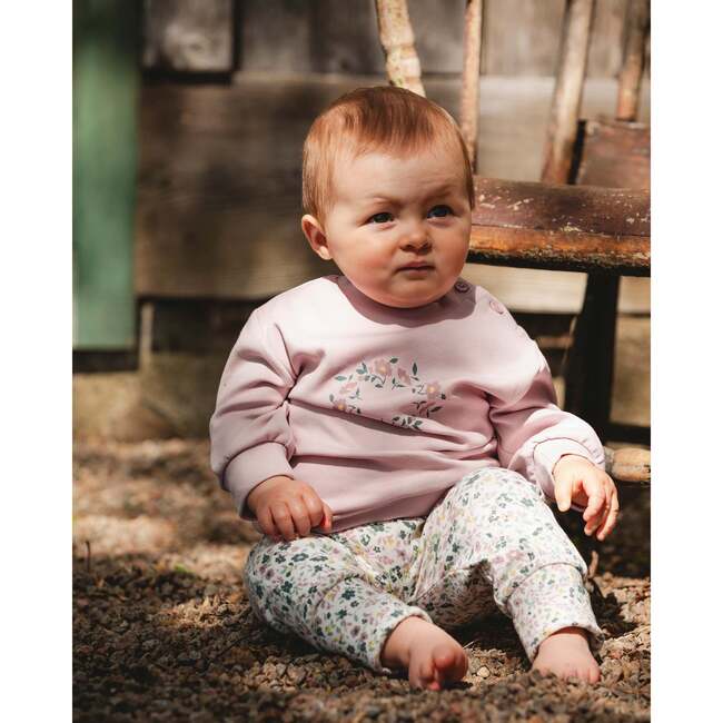 Organic Cotton Evolutive Pant and Long Sleeve Top Set, Neutral Purple - Mixed Apparel Set - 2