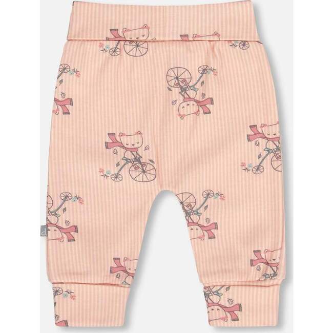 Organic Cotton Evolutive Pant, Pink Cat Print - Pants - 2