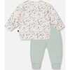 Organic Cotton Evolutive Pant and Long Sleeve Top Set, Jade Green - Mixed Apparel Set - 2