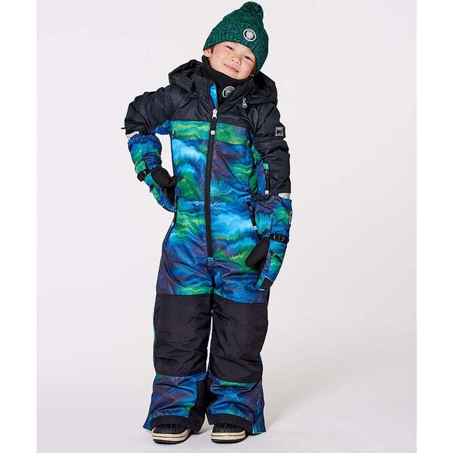 One-Piece Teknik Snowsuit, Aurora Borealis - Snowsuits - 4